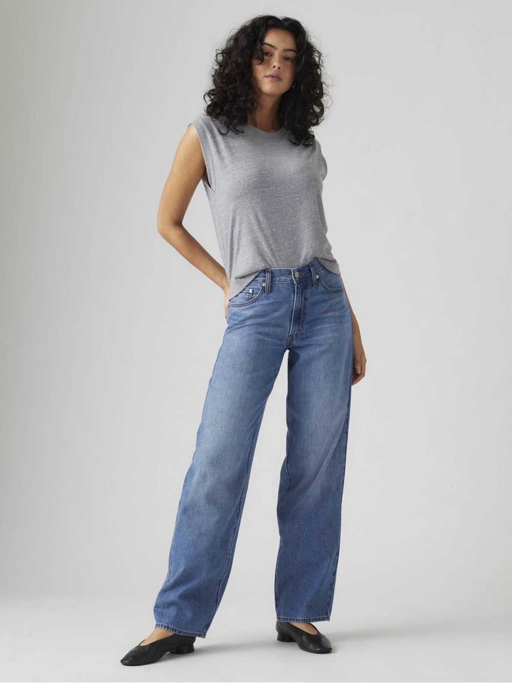 Levi’s Baggy Dad Linen+ Denim Jeans Heavy Check 26x32 Sold Out Lightweight